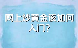 网上炒黄金该如何入门?